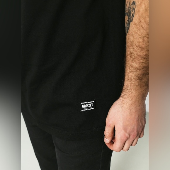 Grizzly Griptape Men’s Seasonal Stamp T-Shirt in Black Size S - Picture 6 of 12